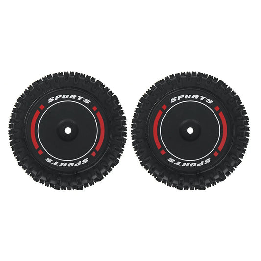 2PCS Wltoys 124010 1/12 RC Car Parts Front/Rear Tires Wheels Rims Vehicles Models Spare Accessories 2811/2812/2844/2845