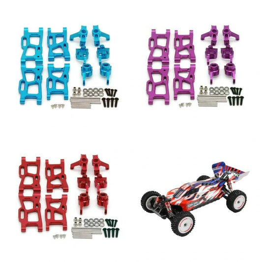 Upgraded Metal Steering Cup Front Rear Upper Arm Rear Wheel Seat C Seat For Wltoys 144001 124008 124010 RC Car Parts