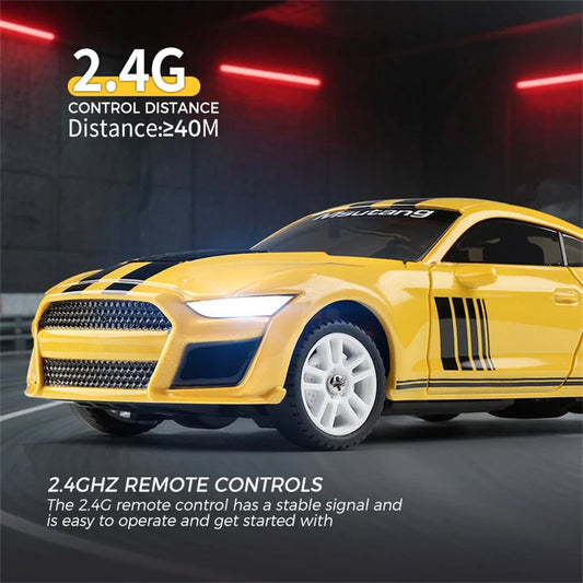 Wltoys K4308 RTR 1/43 2.4G 4WD Mini Drift RC Car with Gyro Self-Stabilizing Function LED Light Remote Control High Speed On-Road Racing Vehicle Model Boys Gifts Toys