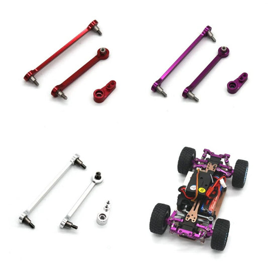 2PCS Upgraded Metal Steering Linkage Rod Servo Arm for Wltoys 284131 284010 284161 K989 K969 1/28 RC Cars Vehicles Models Parts