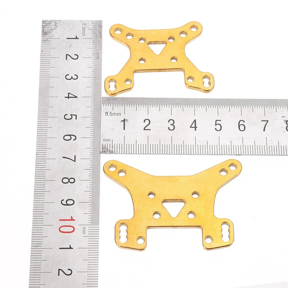2PCS Wltoys 124017 124019 1/12 RC Car Spare Metal Front Rear Shock Absorber Plate Board 1833 Vehicles Model Parts