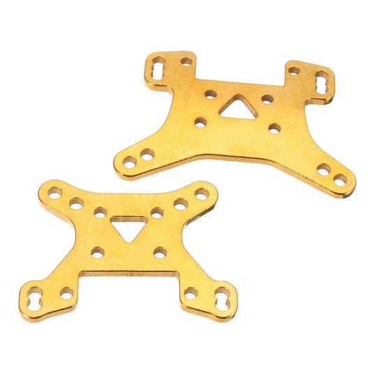 2PCS Wltoys 124017 124019 1/12 RC Car Spare Metal Front Rear Shock Absorber Plate Board 1833 Vehicles Model Parts