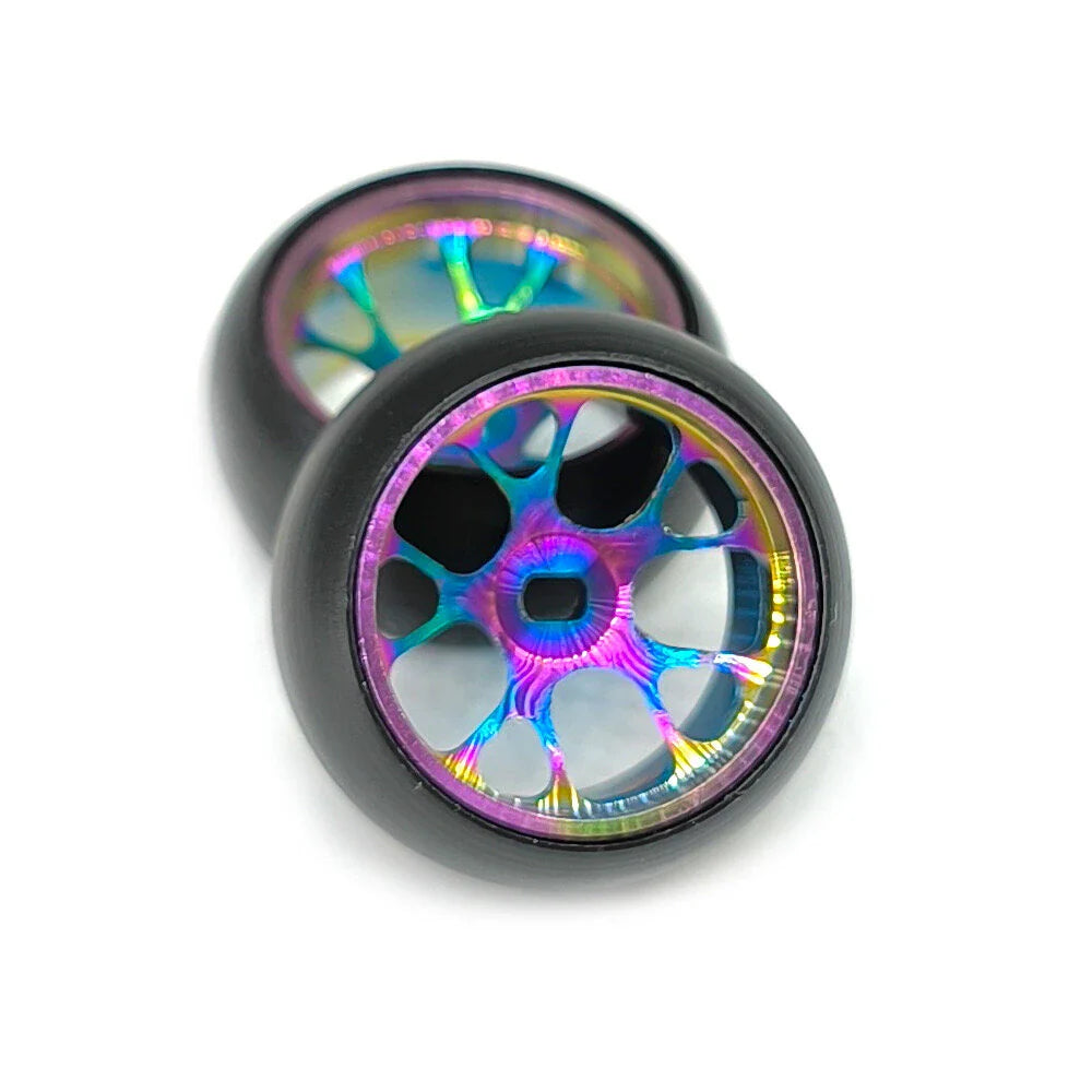 4PCS Drift Tires Wheels Metal Rims for Wltoys Mini-Q 1/28 K969 K989 P939 284131 On-Road RC Cars Vehicles Models Spare Parts B Versions