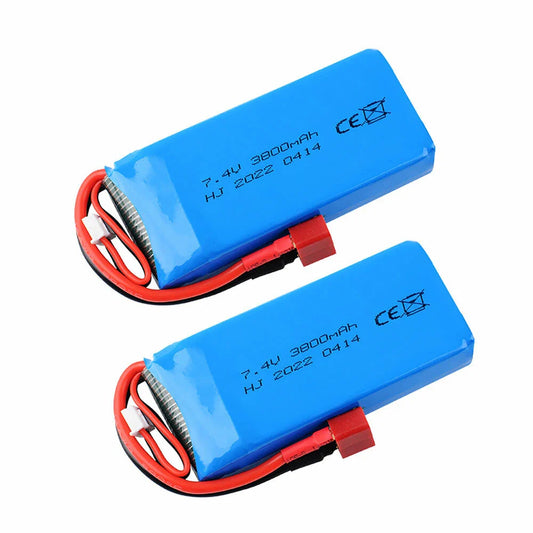 7.4V 3800mAh 2S LiPo Battery XT60 Plug for Wltoys 144001/144010/124017/124019/124018/12428 RC Car