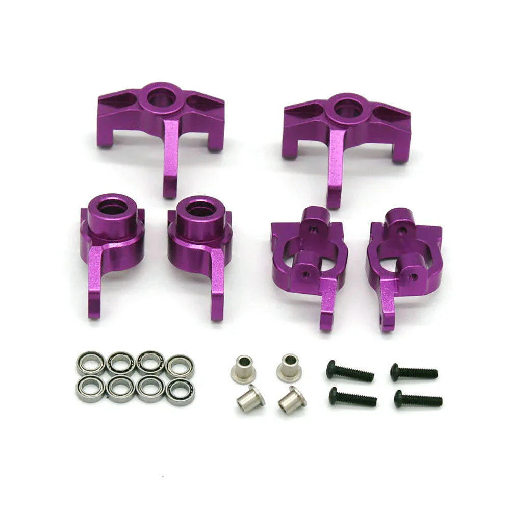 Upgraded Metal Rear Wheel Seat Steering Cup C Hub Set for Wltoys 124008 124010 144001 1/12 1/14 RC Cars Vehicles Models Spare Parts