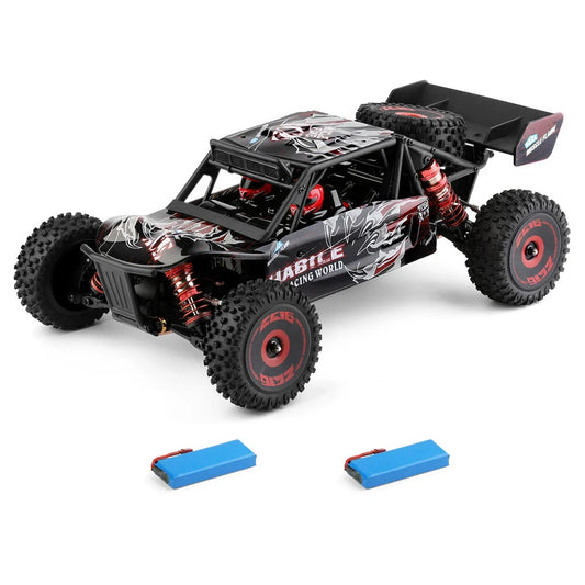 Wltoys 124016 V2 1/12 4WD 2.4G RC Car Brushless Desert Truck Off-Road Vehicle Models High Speed 75km/h Metal Chassis Two Three Battery