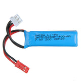 7.4V 400mAh 20C 2S LiPo Battery JST Plug for Wltoys P929 P939 K979 K989 K999 K969 RC Car