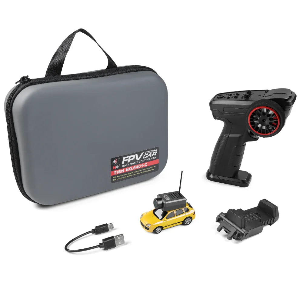 Wltoys 6401-C 1/64 2.4G FPV RC Car Wifi Camera Photos Videos VR App Control Built In Gyro Drift Desktop Micro 3 Speed On-Road Mini Full Proportional Vehicles Models Toys
