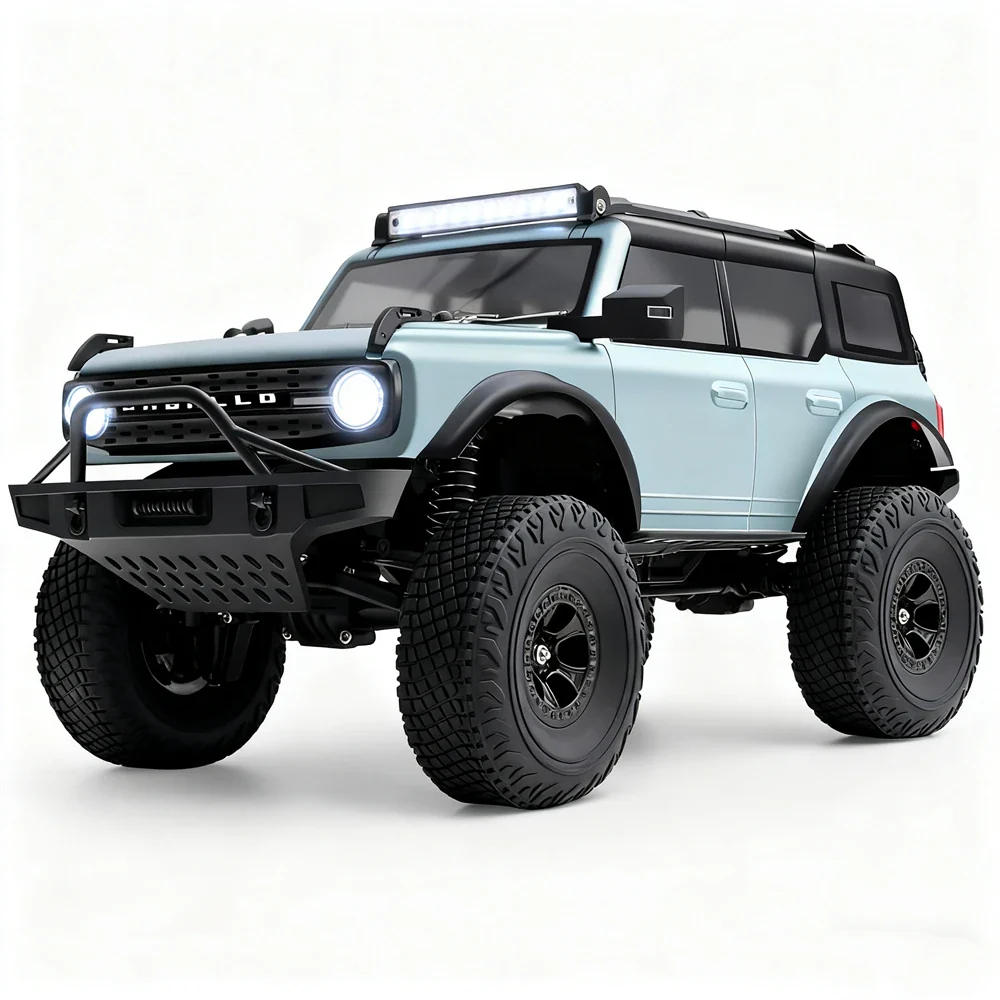 Wltoys 184023 RTR 1/18 2.4G 4WD RC Car Rock Crawler Off-Road Climbing Truck Full Proportional Remote Control LED Light Portal Axle Mechanical Gear Shifting Two Speed Metal Wheel Hub Vehicles Models Toys