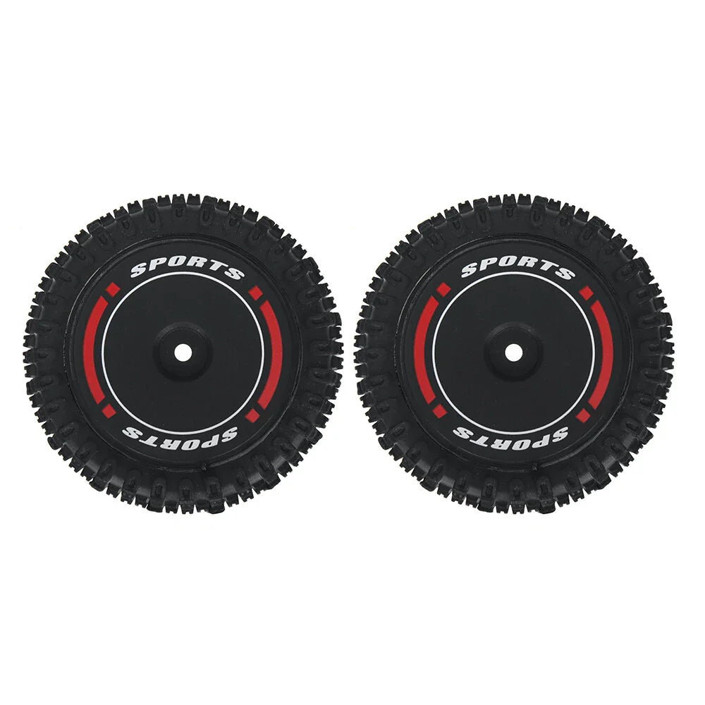 2PCS Wltoys 124010 1/12 RC Car Parts Front/Rear Tires Wheels Rims Vehicles Models Spare Accessories 2811/2812/2844/2845