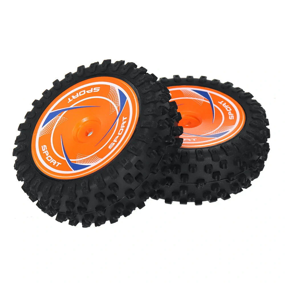 2PCS Wltoys 124010 1/12 RC Car Parts Front/Rear Tires Wheels Rims Vehicles Models Spare Accessories 2811/2812/2844/2845