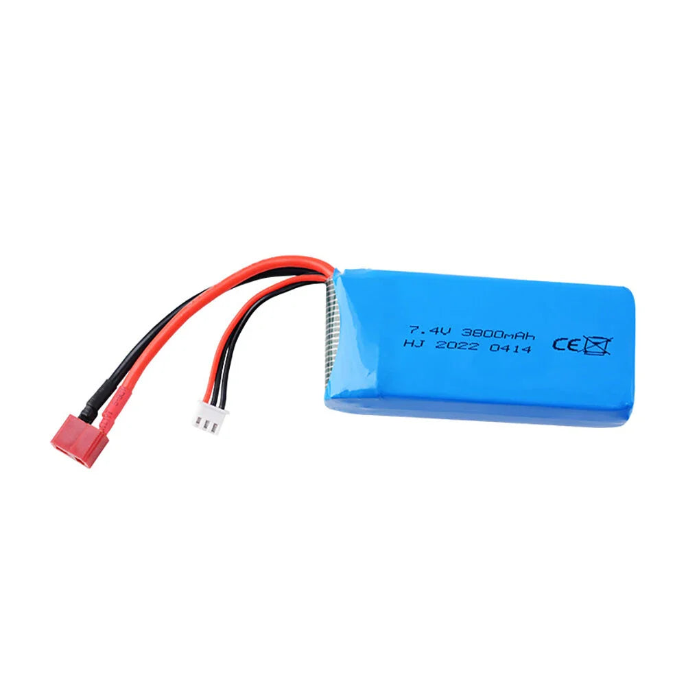 7.4V 3800mAh 2S LiPo Battery XT60 Plug for Wltoys 144001/144010/124017/124019/124018/12428 RC Car