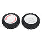 2PCS Wltoys 124008 1/12 RC Car Parts Front/Rear Tires Wheels Glued Vehicles Models Spare Accessories 2726/2727