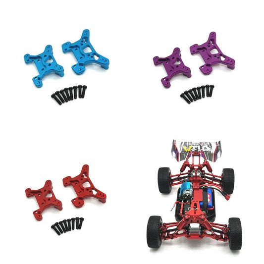 Upgraded Metal Parts Front and Rear Shock Absorber Bracket Kit for Wltoys 1/12 124008 124010 1/14 144016 144018 RC Car Vehicle Models Accessories Parts