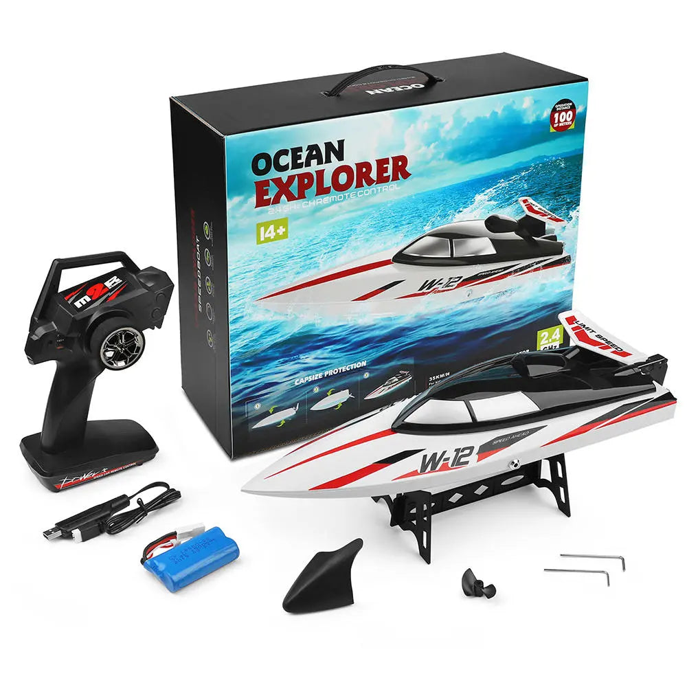 Wltoys WL912-A ABS High Speed 35km/h 100m Remote Control RC Boat Ship With Water Cooling System Vehicle Models 7.4v 1500mah
