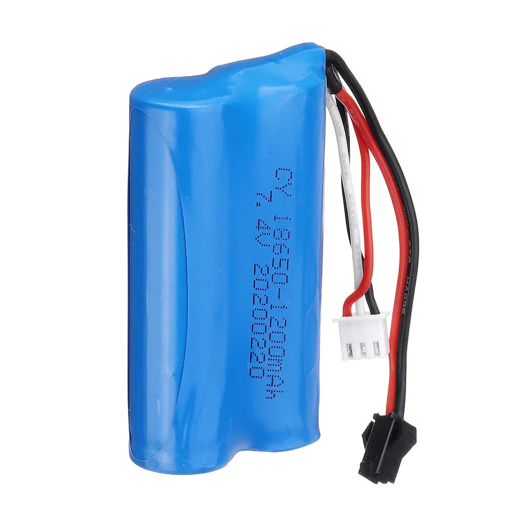 Wltoys 1165 RC 3.7V 1200mAh 3C JST Male Plug Li-ion Battery for 124301 1/12 Car Vehicles Model