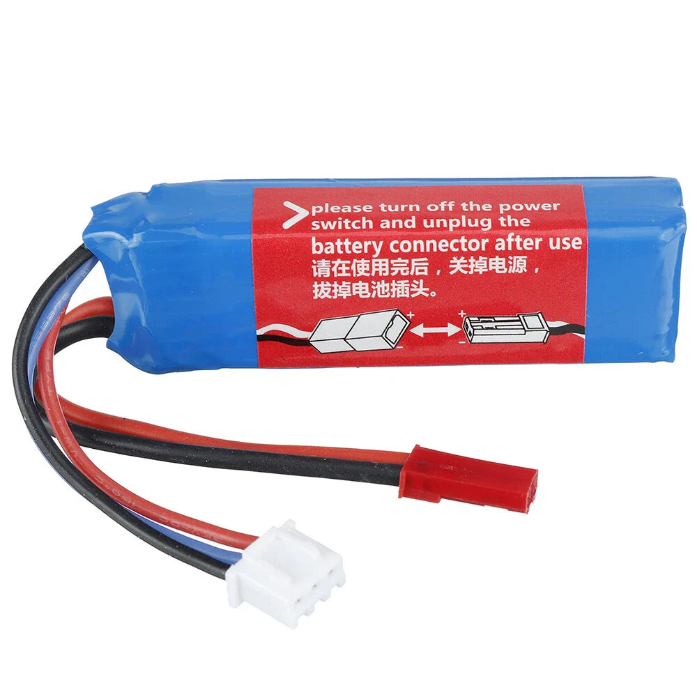 Wltoys 7.4V 500mAh 20C 2S Li-ion Battery JST Plug A202-61 for A202 A212 A222 A232 A242 A252 1/24 RC Car Vehicles