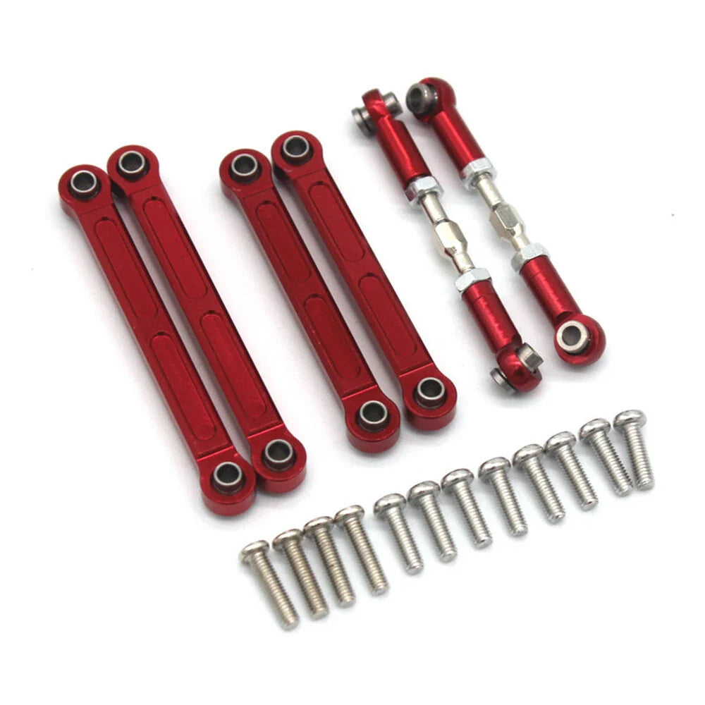Upgraded Metal Front and Rear Tie Rod Set Wltoys 144001 144010 124016 124018 124007 124017 124019 124008 124007 124010 RC Car Parts