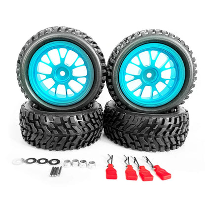 4PCS Upgrade Larger 75mm/82mm Tires Wheels Metal Rims 12mm Hex for Wltoys 144001 144010 124018 124019 RC Car Vehicles Parts