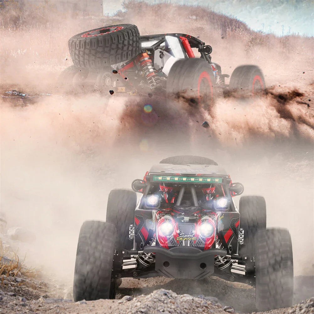 Wltoys 124028 RTR 1/12 2.4G 4WD 60km/h Brushless RC Car Desert Off-Road Truck Metal Chassis Full Proportional LED Light Vehicles Models Toys