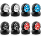 4PCS Drift Tires Wheels Metal Rims for Wltoys 284131 284161 284010 K989 K969 P939 284131 MINI-Q 1/28 RC Car Vehicles Model Parts B Versions