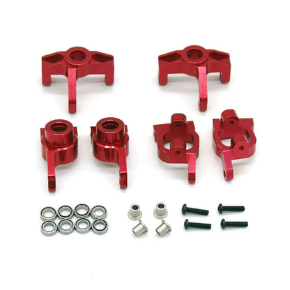 Upgraded Metal Rear Wheel Seat Steering Cup C Hub Set for Wltoys 124008 124010 144001 1/12 1/14 RC Cars Vehicles Models Spare Parts