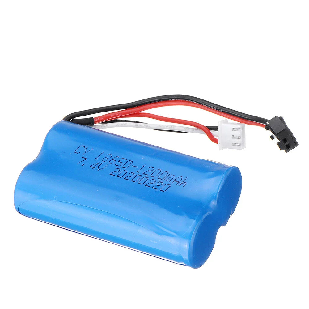 Wltoys 1165 RC 3.7V 1200mAh 3C JST Male Plug Li-ion Battery for 124301 1/12 Car Vehicles Model