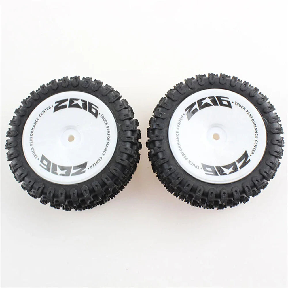 2PCS Wltoys 124007 1/12 RC Car Spare Rear Tires Wheels Rims Glued 2486 Vehicles Models Parts Accessories