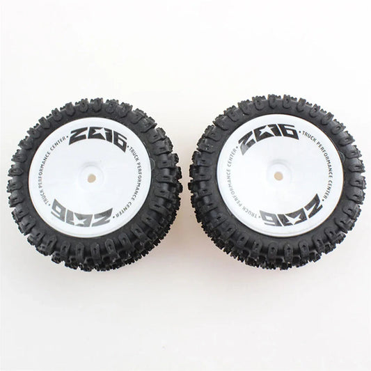 2PCS Wltoys 124007 1/12 RC Car Spare Rear Tires Wheels Rims Glued 2486 Vehicles Models Parts Accessories