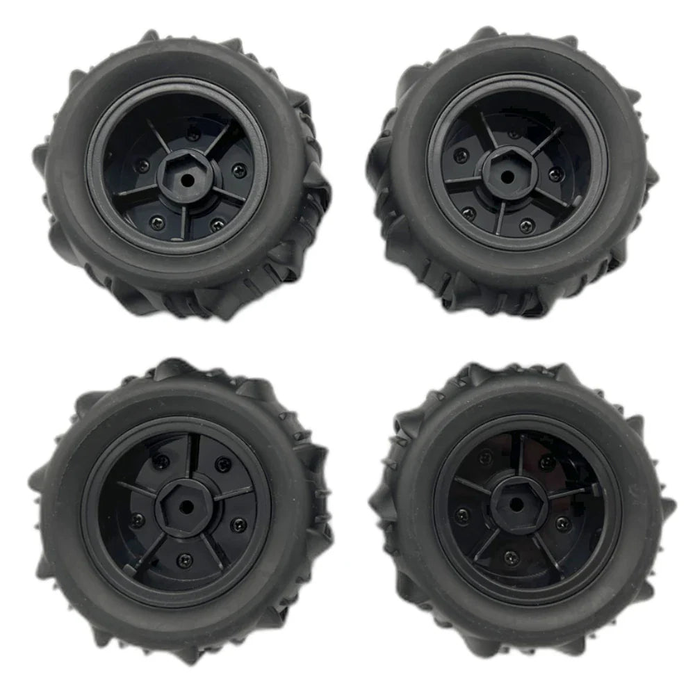 4PCS Upgraded Desert Tires Wheels for 1/12 1/14 1/16 MJX 16208 16209 16210 14209 14210 WLtoys 144001 144002 144010 124008 124018 124019 124016 124017 SCY Monster Truck RC Cars Vehicles Models Parts
