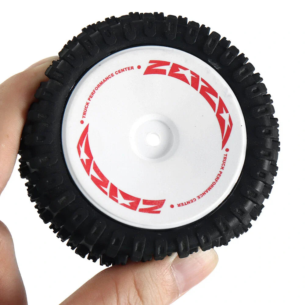 2PCS Wltoys 124008 1/12 RC Car Parts Front/Rear Tires Wheels Glued Vehicles Models Spare Accessories 2726/2727