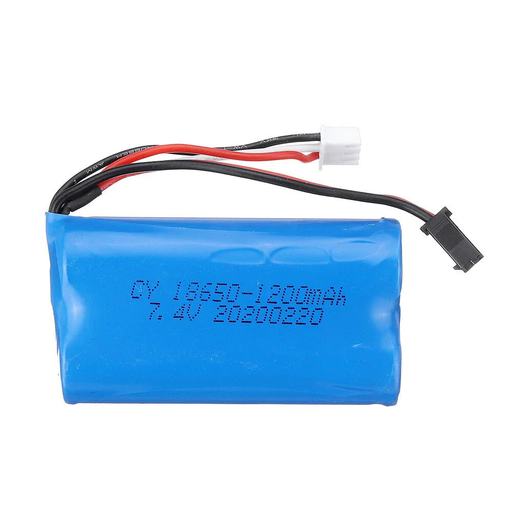 Wltoys 1165 RC 3.7V 1200mAh 3C JST Male Plug Li-ion Battery for 124301 1/12 Car Vehicles Model