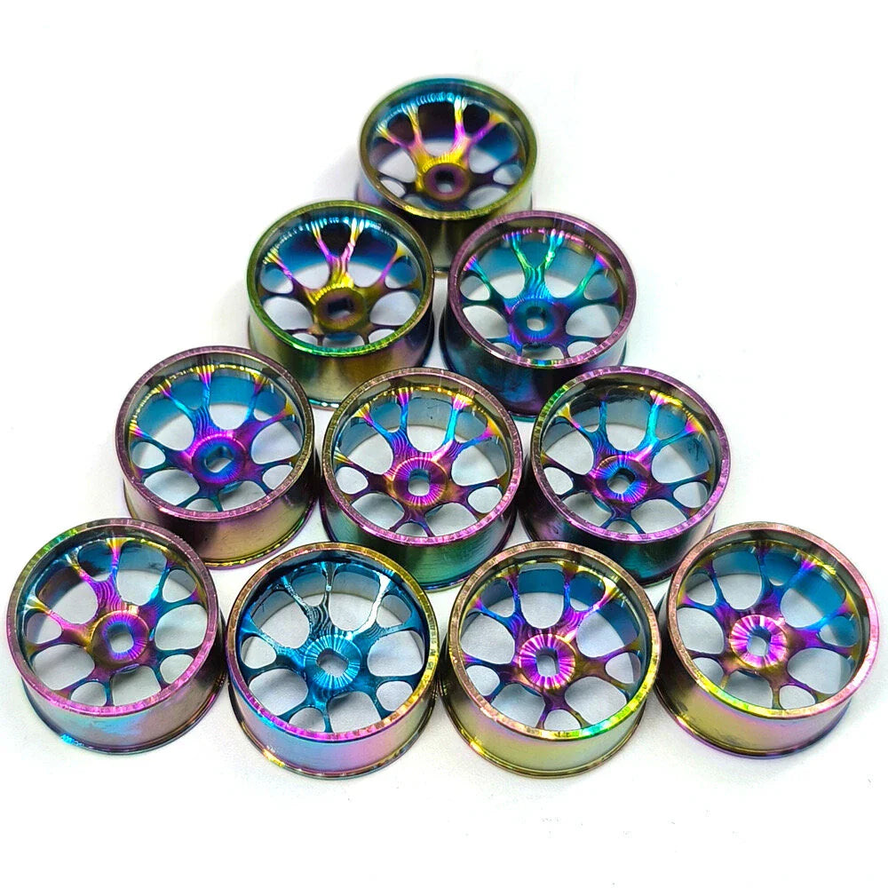 4PCS Drift Tires Wheels Metal Rims for Wltoys Mini-Q 1/28 K969 K989 P939 284131 On-Road RC Cars Vehicles Models Spare Parts B Versions