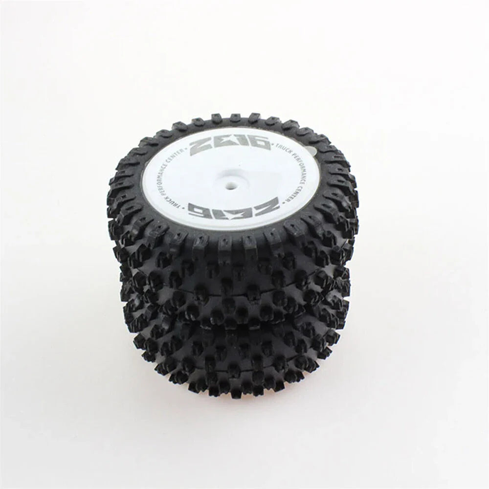 2PCS Wltoys 124007 1/12 RC Car Spare Rear Tires Wheels Rims Glued 2486 Vehicles Models Parts Accessories