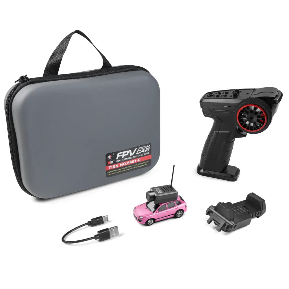 Wltoys 6401-C 1/64 2.4G FPV RC Car Wifi Camera Photos Videos VR App Control Built In Gyro Drift Desktop Micro 3 Speed On-Road Mini Full Proportional Vehicles Models Toys