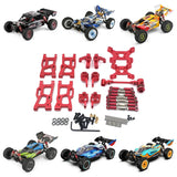 Metal Upgrades Parts for Wltoys 144001 144002 144010 124016 124017 124019 1/14 1/12 AM X12 RC Car Swing Arm Steering Block Link Rod Kit