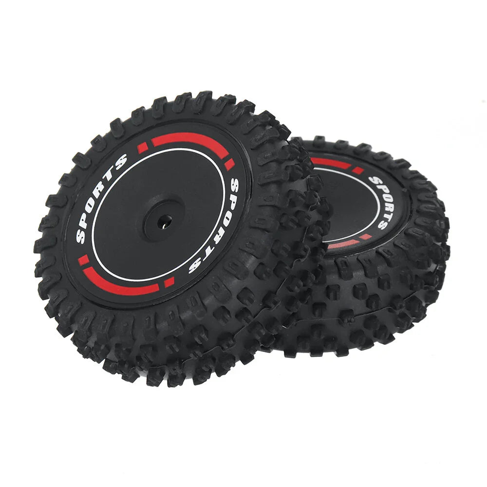 2PCS Wltoys 124010 1/12 RC Car Parts Front/Rear Tires Wheels Rims Vehicles Models Spare Accessories 2811/2812/2844/2845