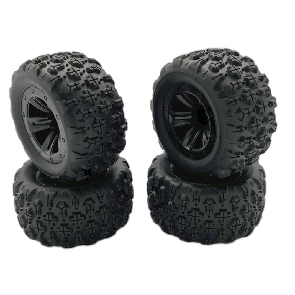 4PCS Upgraded Tires Wheels for Wltoys 144010 MJX 16208 16209 16210 SCY MNRC MN128 1/12 1/14 1/16 Monster Truck RC Cars Vehicles Models Spare Parts