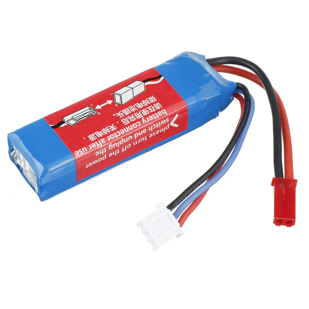 Wltoys 7.4V 500mAh 20C 2S Li-ion Battery JST Plug A202-61 for A202 A212 A222 A232 A242 A252 1/24 RC Car Vehicles