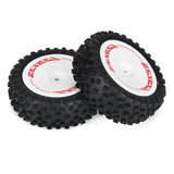 2PCS Wltoys 124008 1/12 RC Car Parts Front/Rear Tires Wheels Glued Vehicles Models Spare Accessories 2726/2727