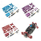 Upgraded Metal Parts Front Rear Suspension Arms Steering Cups C Hubs Rear Wheel Seats Set for Wltoys 124008 124010 1/12 RC Cars Vehicles Models Spare Accessories