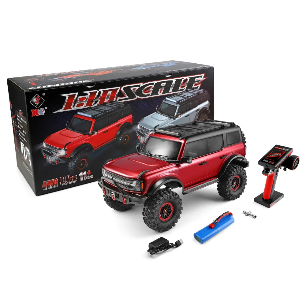 Wltoys 104020 RTR 1/10 2.4G 4WD RC Car Rock Crawler Off-Road Climbing Truck Full Proportional LED Light Vehicles Models Toys