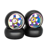 4PCS Drift Tires Wheels Metal Rims for Wltoys Mini-Q 1/28 K969 K989 P939 284131 On-Road RC Cars Vehicles Models Spare Parts D Versions