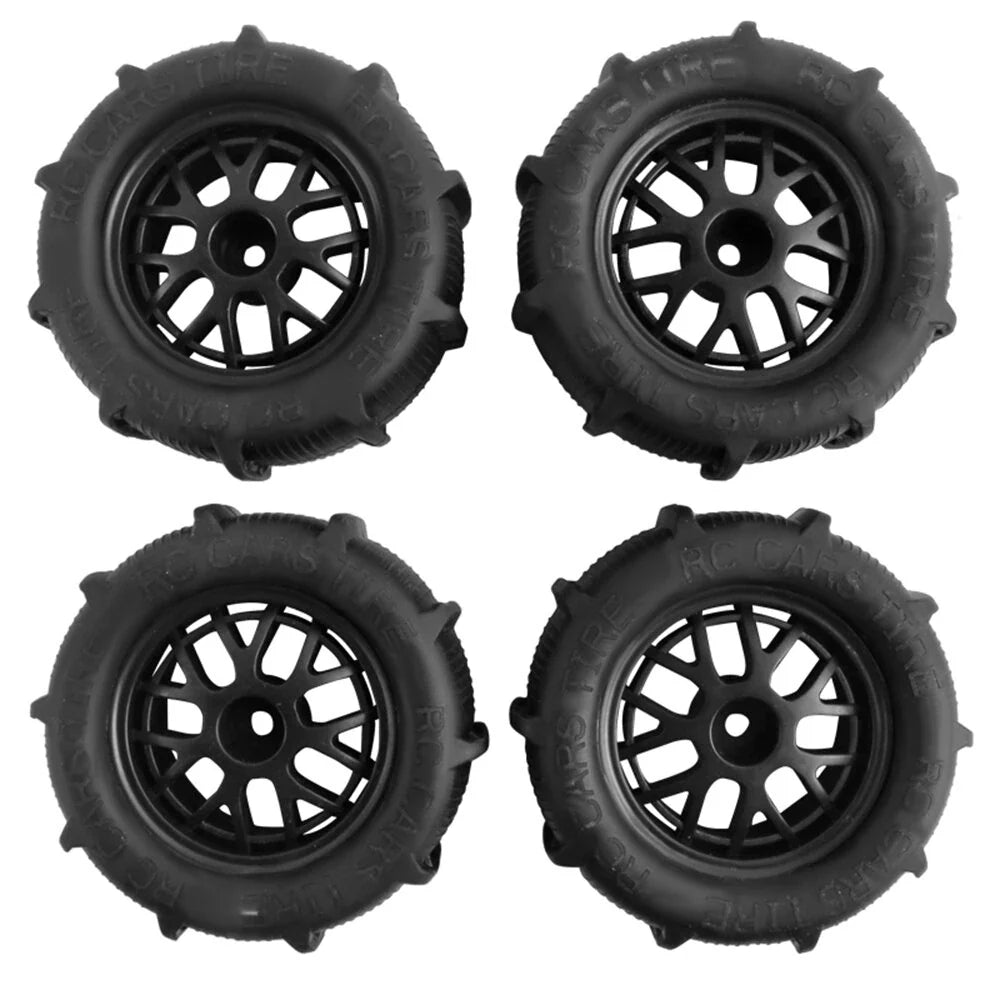 4PCS Tires Wheels All Terrain Universal Off-Road for MJX 16207 16208 HBX 16899 16890 Wltoys 144001 1/14 1/16 1/18 High Speed RC Cars Vehicles Models Spare Parts