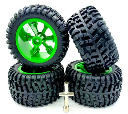 4PCS Upgraded Tires Wheels Rims for Wltoys 104001 1/10 RC Car Vehicles Model Spare Parts