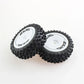 2PCS Wltoys 124007 1/12 RC Car Spare Front Tires Wheels Rims Glued 2485 Vehicles Models Parts Accessories