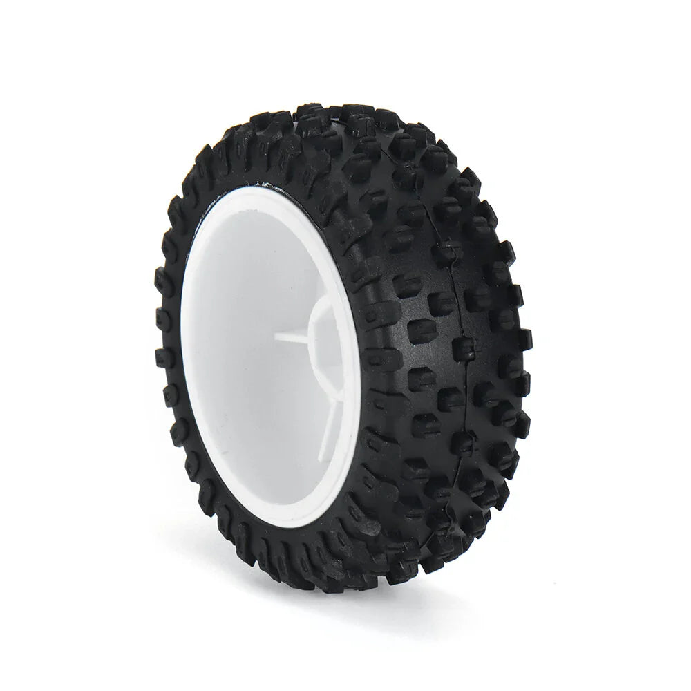 2PCS Wltoys 124008 1/12 RC Car Parts Front/Rear Tires Wheels Glued Vehicles Models Spare Accessories 2726/2727