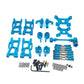 Metal Upgrades Parts for Wltoys 144001 144002 144010 124016 124017 124019 1/14 1/12 AM X12 RC Car Swing Arm Steering Block Link Rod Kit