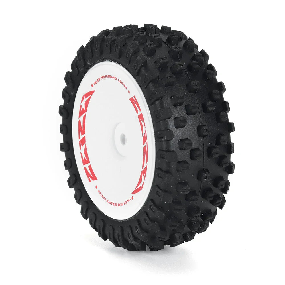 2PCS Wltoys 124008 1/12 RC Car Parts Front/Rear Tires Wheels Glued Vehicles Models Spare Accessories 2726/2727