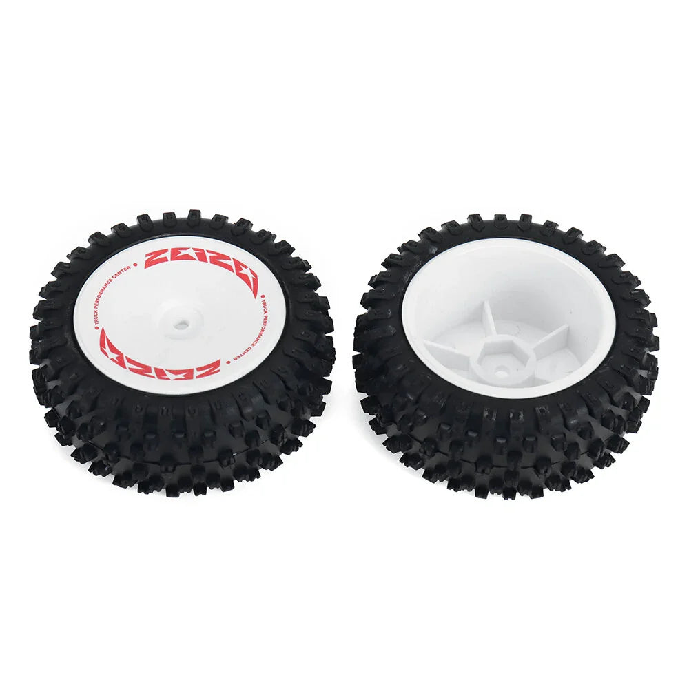 2PCS Wltoys 124008 1/12 RC Car Parts Front/Rear Tires Wheels Glued Vehicles Models Spare Accessories 2726/2727